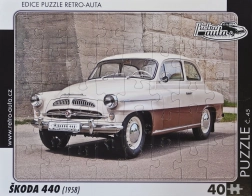 Puzzle voitures rétro Škoda 440 (1958) 40 pièces