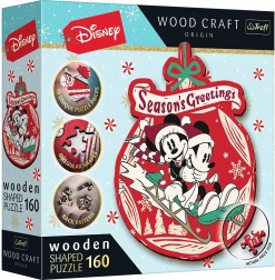 Puzzle en bois aventure de Noël MICKEY et MINNIE 160 pièces