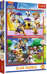 Puzzle 2×24 Journée canine de plaisir – PAW PATROL par Trefl
