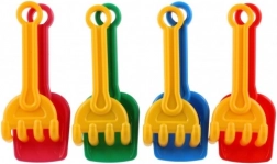 Teddies set de sable – pelle et râteau (assortiment de couleurs)
