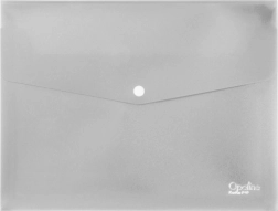 Chemise enveloppe avec bouton-pression A4, transparente, extensible 2 cm (350 µm), paquet de 5 pièces