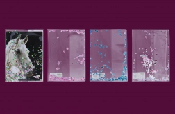 Couverture pour cahier A5 pailleté