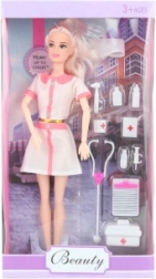 Poupée docteure avec bras articulés et accessoires 29 cm