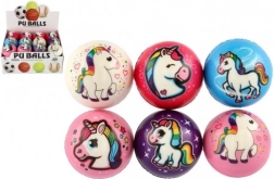 Balle en mousse avec licorne 8 cm – assortiment de couleurs