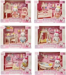 Lapins avec accessoires – set de figurines