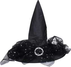 Ensemble carnaval - chapeau de sorcière 38x33 cm