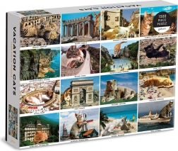 Galison puzzle chats en vacances 1500 pièces