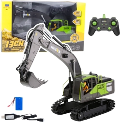 Pelle excavatrice RC à chenilles HUINA 1:18 verte