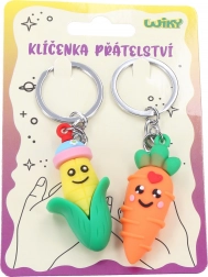 Porte-clés d’amitié à motif de légumes, 2 pièces