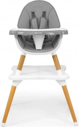 Chaise haute 2-en-1 Malmo gris