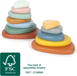 Petits rochers fluviaux Montessori small foot – jeu d’équilibre en bois