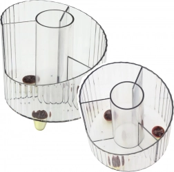 Organisateur pour fournitures de bureau transparent blanc