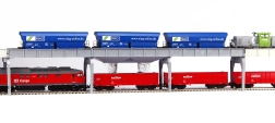 Pont Piko avec déchargement des wagons trémies H0