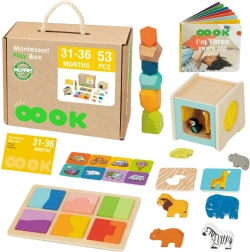 montessori play box 7-en-1 ensemble éducatif en bois pour enfants 31–36 mois fsc
