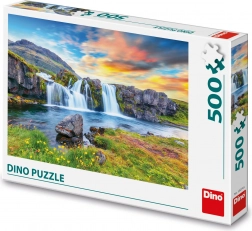 Puzzle DINO Cascade islandaise 500 pièces