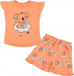 Pyjama d’été pour enfants avec koala New Baby Dream, saumon