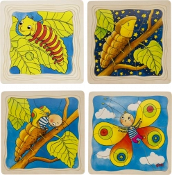 Puzzle en bois évolutif Papillon GOKI