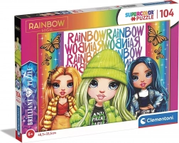 Puzzle Brillant Rainbow High : Poppy, Jade et Skyler 104 pièces