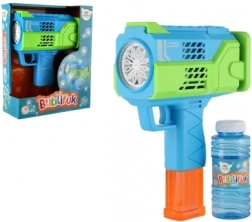 Pistolet à bulles avec recharge, en plastique, 16 cm, à piles