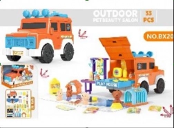 Véhicule tout-terrain de toilettage avec chiots