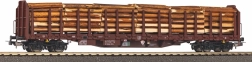 Piko wagon à ranchers Roos-t642 RSBG avec chargement de bois H0