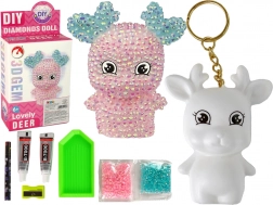 Ensemble créatif DIY pendentif en diamant rose cerf 3D avec cristaux