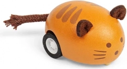 Animal à remontoir en bois Chat orange