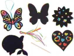 Goki images à gratter arc-en-ciel à suspendre – motifs assortis