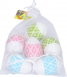 Œufs en plastique décoratifs colorés 4x6 cm