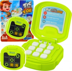 Jeu électronique morpion TIC TAC TOE, 9 modes, vert