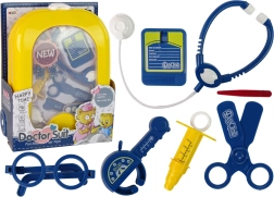 Set de docteur en sac à dos – stéthoscope, ciseaux et accessoires, jaune