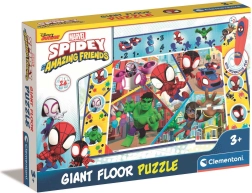 CLEMENTONI Puzzle de sol avec stylo interactif Spidey et ses formidables amis 24 pièces