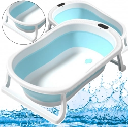 Baignoire bébé pliable avec pieds antidérapants – bleu