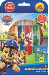 Feutres à souffler avec pochoirs pour garçons Paw Patrol, 6 pcs