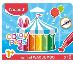 Crayons de cire pour tout-petits 1+ MAPED, 12 couleurs