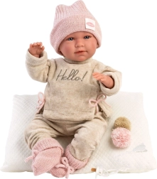 Poupée Mimi qui pleure avec coussin 42 cm