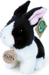 Lapin en peluche blanc‑noir 16 cm éco‑responsable RAPPA
