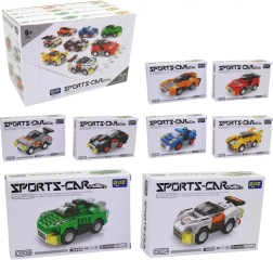 Voiture de sport avec roues libres - 16 pcs dans une boîte d'exposition