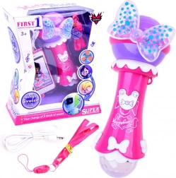 Microphone karaoké pour enfants avec enregistrement et MP3 – Rose