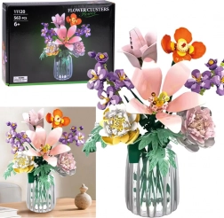 Kit bouquet en briques – 9 fleurs des champs, 563 pièces