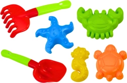 Ensemble de jouets de sable avec pelle, râteau et moules