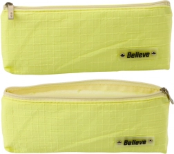 Trousse jaune avec motif en relief
