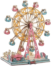 Puzzle 3D en bois Roue russe pastel