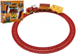 Train à clé avec deux wagons et pistes