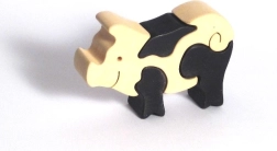Fauna puzzle en bois à encastrer petit cochon