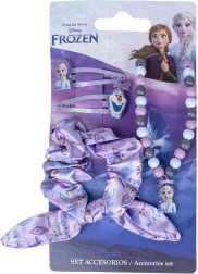 Ensemble d’accessoires pour enfants Disney Frozen – barrettes, élastique et collier