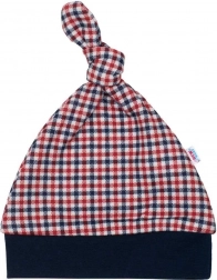 Bonnet en coton pour nourrisson New Baby Checkered 9–12 mois