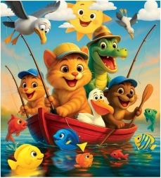 Puzzle en bois Pêche WOODEN CITY (20 pièces)