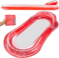 Matelas gonflable avec dossier et filet pour l’eau rouge Bestway