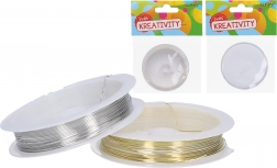 Fil pour perles 0,6 mm, 4 m – doré ou argenté